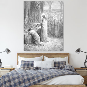Impressão Em Tela Gustave Doré - Lucas 8 Jesus Ressuscita a Filha de