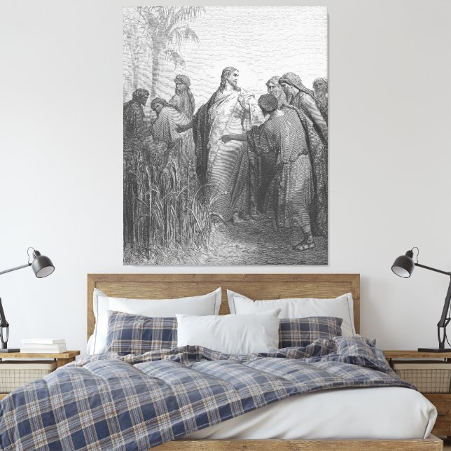 Impressão Em Tela Gustave Doré - Marcos 2 Os discípulos arrancam grã (Insitu(Quarto))