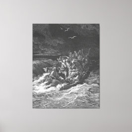 Impressão Em Tela Gustave Doré - Marcos 4 Jesus Acalma a Tempestade 