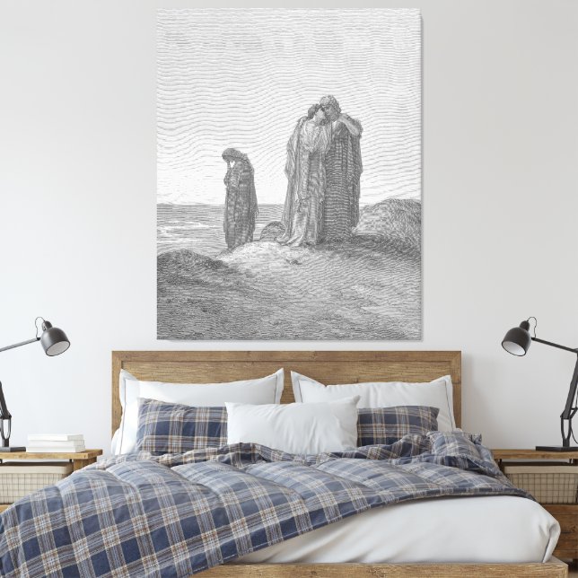 Impressão Em Tela Gustave Doré - Noemi e suas noras (Insitu(Quarto))