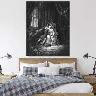 Impressão Em Tela Gustave Doré - Paolo Malatesta e Francesca 