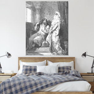 Impressão Em Tela Gustave Doré - Sansão e Dalila