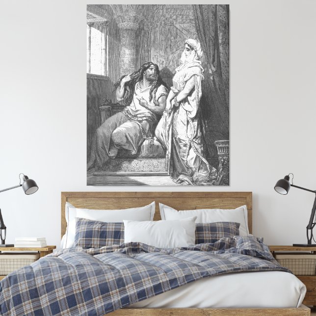 Impressão Em Tela Gustave Doré - Sansão e Dalila (Insitu(Quarto))