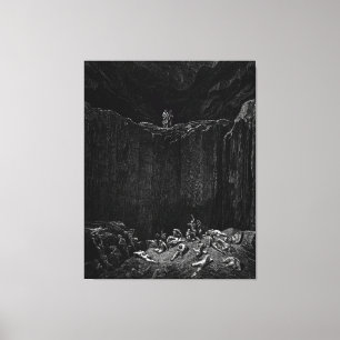 Impressão Em Tela Gustave Doré - Virgílio e Dante no Qual Semeadores