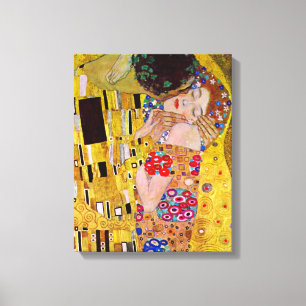 Impressão Em Tela Gustavo Klimt - o beijo