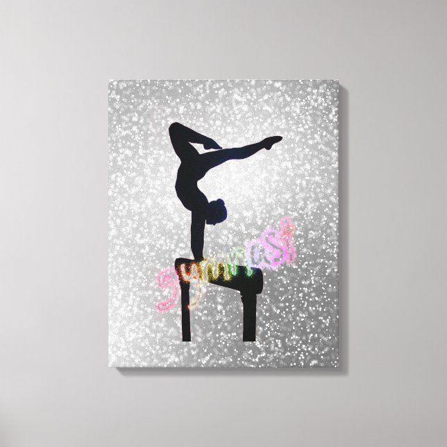 Impressão Em Tela Gymnast Abstrato no Feixe Funky (Frente)