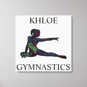 Impressão Em Tela Gymnastics Word Art Custom Stretch Print