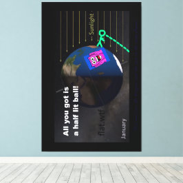 Impressão Em Tela Half lit ball!