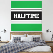 HALFTIME Kelly Green Black Racing Strips