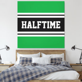 Impressão Em Tela HALFTIME Kelly Green Black Racing Strips