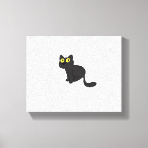 Impressão Em Tela Halloween Cat Spooky e Na moda Feline-Inspirado S