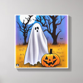 Impressão Em Tela Halloween Ghost Canvasto Art