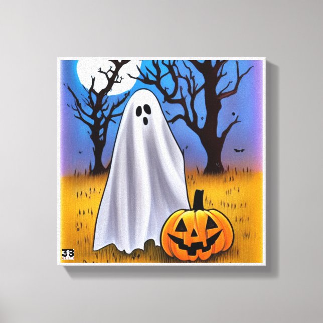 Impressão Em Tela Halloween Ghost Canvasto Art (Frente)