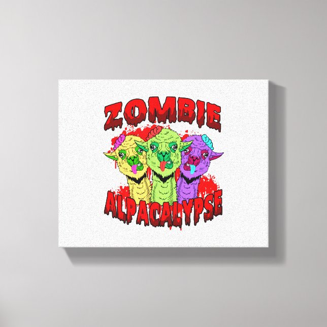 Impressão Em Tela Halloween Llama Alpaca Funny Lama Glama Legal Pres (Frente)