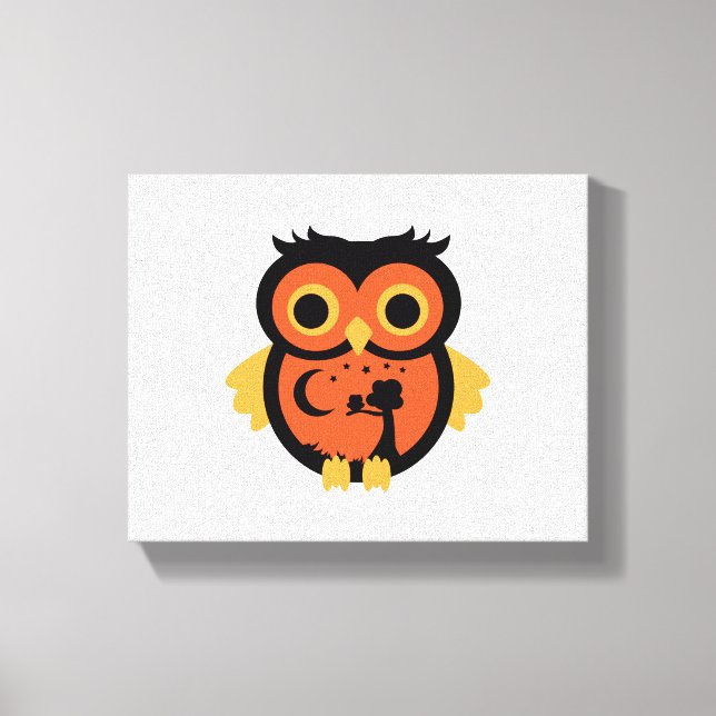 Impressão Em Tela Halloween Owl (Frente)