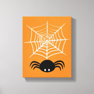 Impressão Em Tela Halloween Spider Web