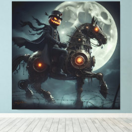 Impressão Em Tela Halloween Steampunk Cavaleiro Sem Cabeça