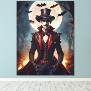 Impressão Em Tela Halloween Steampunk Gótico Zumbi Vampiro