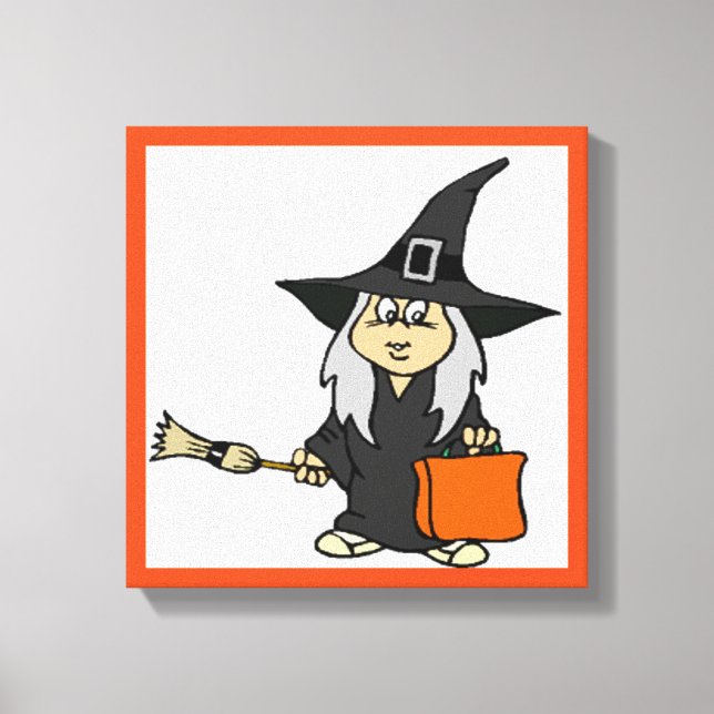 IMPRESSÃO EM TELA HALLOWEEN WITCH (Frente)