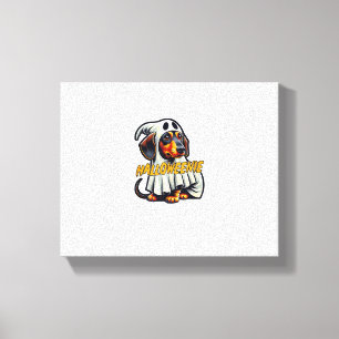 Impressão Em Tela Halloweenie Cachorro Dachshund Engraçado De Hallow