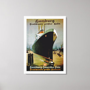 Impressão Em Tela Hamburg-Amerika Line