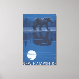 Impressão Em Tela HampshireBear novo no luar