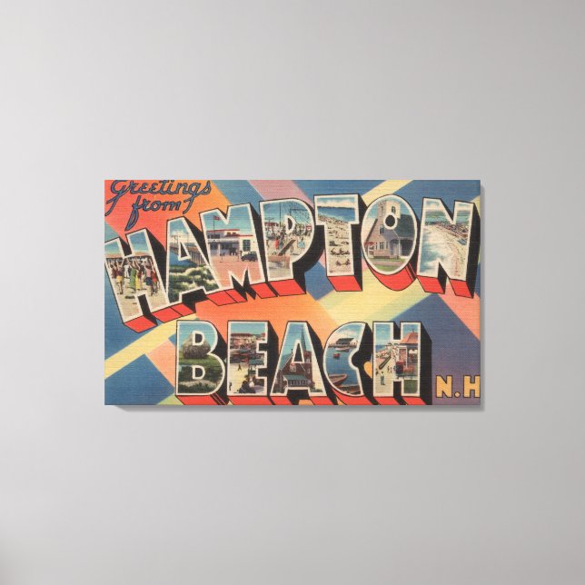 Impressão Em Tela Hampton Beach, New Hampshire - Letra Grande (Frente)