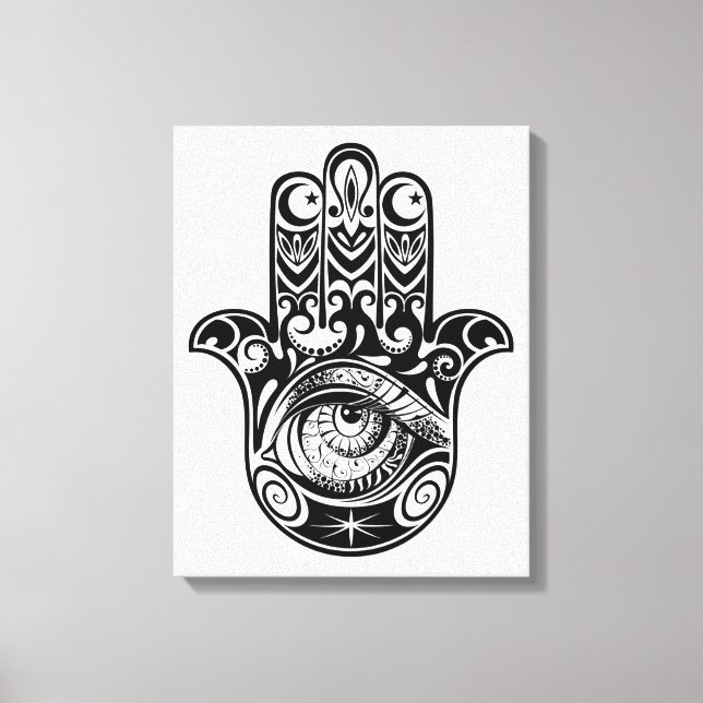Impressão Em Tela Hamsa Hand Zendoodle 6 (Frente)