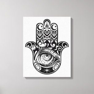 Impressão Em Tela Hamsa Hand Zendoodle 6