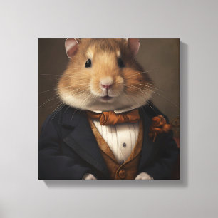 Impressão Em Tela Hamster em um naipe   Arte Animal   Animais em um 