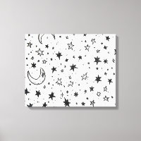 Hand Drawn Celestial Night Sky Pattern