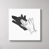 Hand Silhouette Wolf
