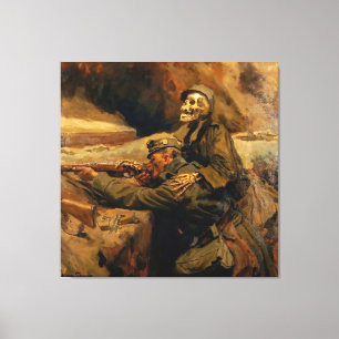 Impressão Em Tela Hans Larwin - Soldat und Tod (1917)