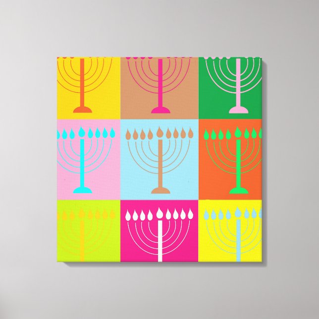 Impressão Em Tela hanukkah Pop Art (Frente)