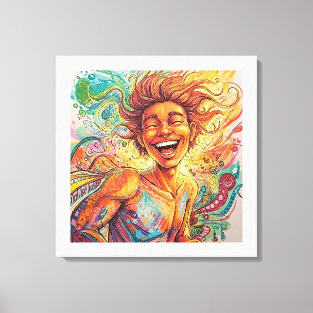 Impressão Em Tela Happiness   (Frente)