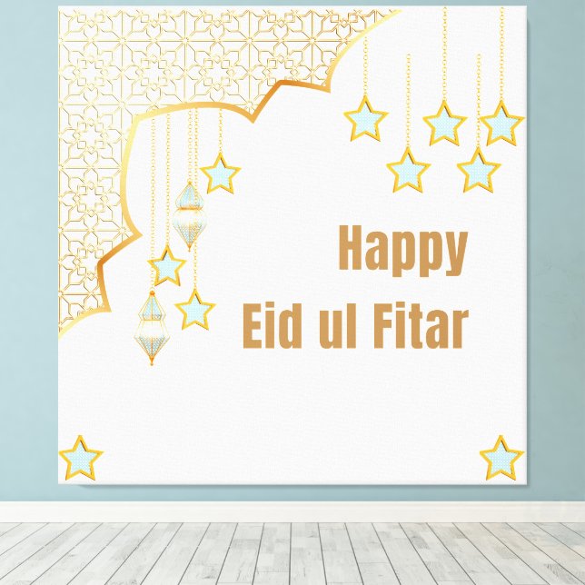 Impressão Em Tela Happy Eid (Insitu(piso de madeira))