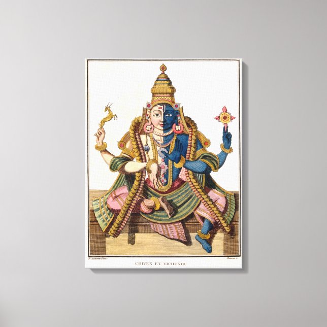 Impressão Em Tela Hari-Hara, de "Voyage aux Indes et a la Chine" b (Frente)