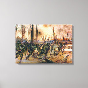 Impressão Em Tela Harlem Hell Fighters Séchault H. Charles McBarron