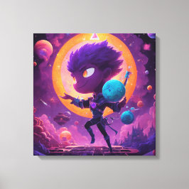 Impressão Em Tela Harmonia Celestial: Arte de Visão Espacial Estétic