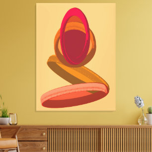 Impressão Em Tela Harmonia e Calma de Anel Abstrato Moderno