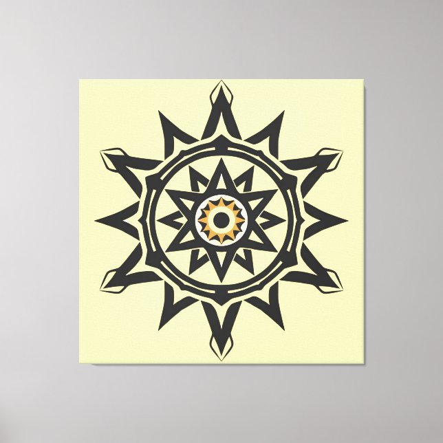 Impressão Em Tela Harmonia Eterna Mandala - Geometria divina em Dour (Frente)