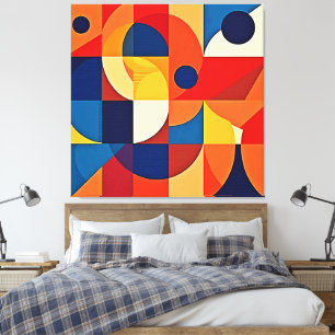 Impressão Em Tela Harmonia Geométrica: Design Artístico