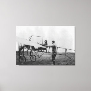 Impressão Em Tela Harriet Quimby em sua fotografia do avião