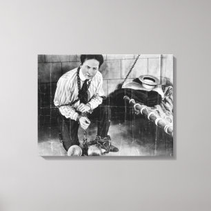 Impressão Em Tela Harry Houdini aproximadamente a escapar da prisão