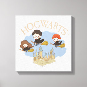 Impressão Em Tela HARRY POTTER™, Hermione & Ron sobrevoam HOGWARTS™