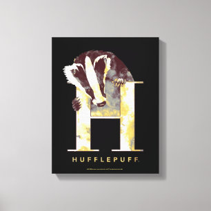 Impressão Em Tela Harry Potter   HUFFLEPUFF™ Texugo Aquarela