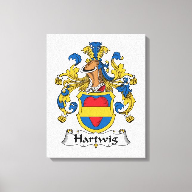 Impressão Em Tela Hartwig Family Crest (Frente)