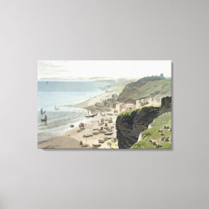 Impressão Em Tela Hastings, do penhasco do leste, 'de uma viagem