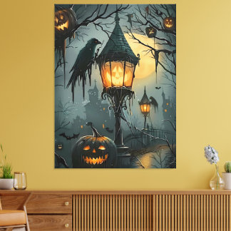 Impressão Em Tela Haunted Hollow – Noite de Halloween