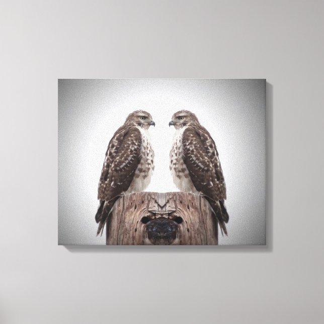 Impressão Em Tela Hawks em um posto (Frente)